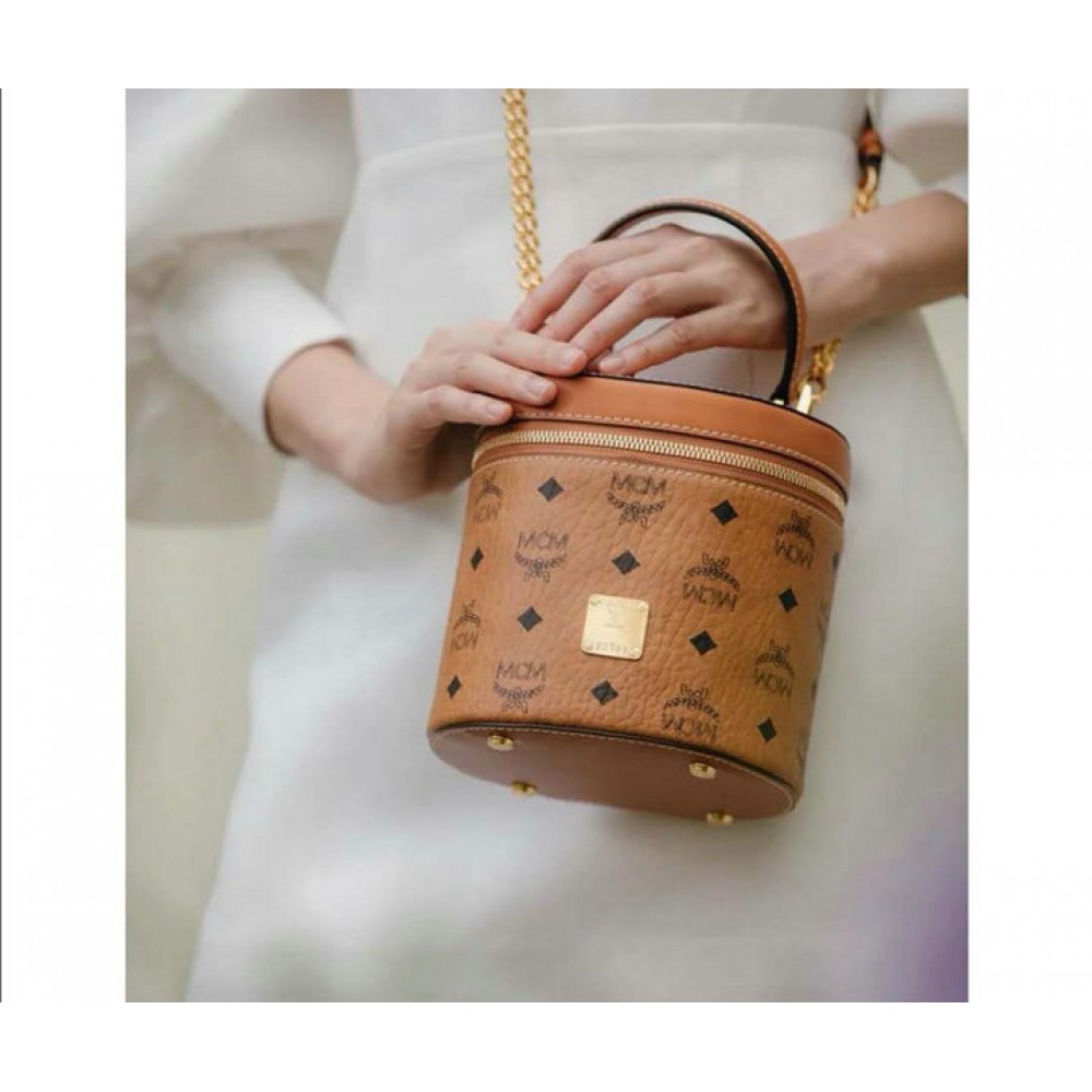 Mcm CYLINDER CROSSBODY IN VISETOS 16x16x14cm Bags