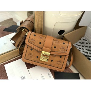 MCM TRACY SHOULDER BAG IN VISETOS 5.5 x 22.0 x 15.5 cm Bags