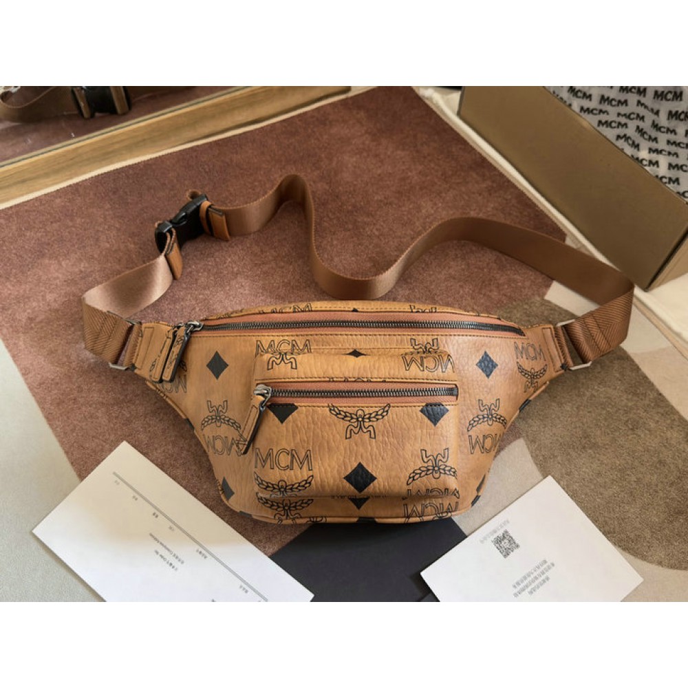 Mcm FURSTEN BELT BAG IN VISETOS 11.5 x 42.5 x 22.0 cm Bags