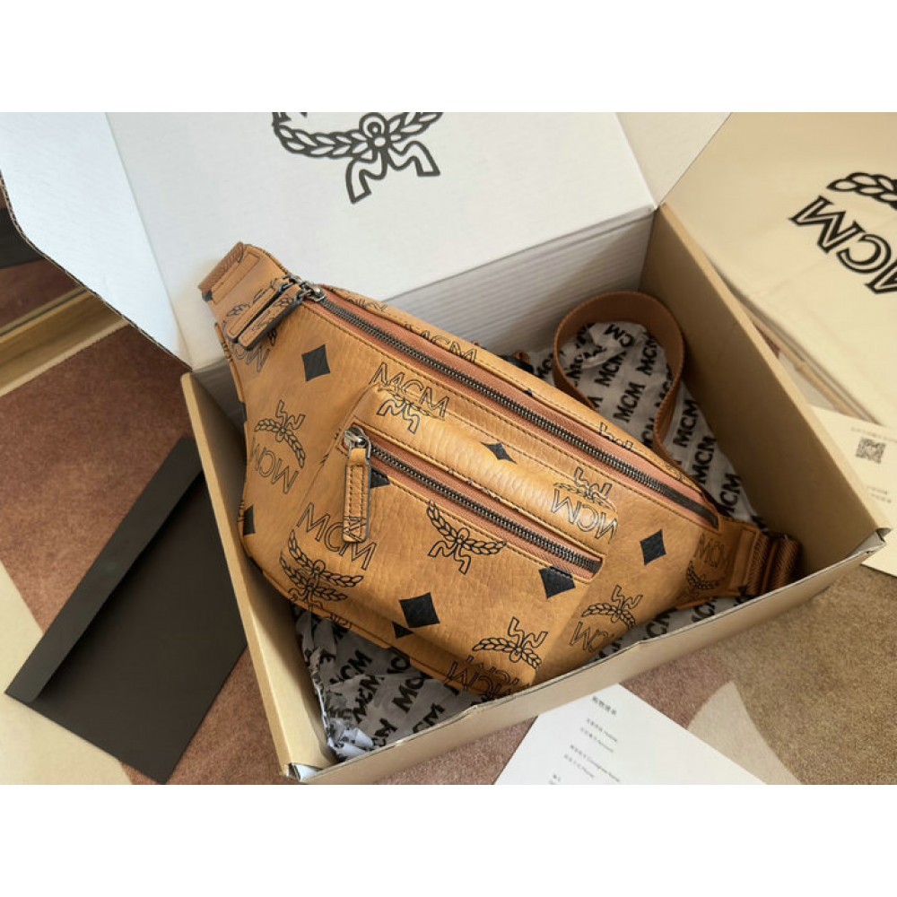 Mcm FURSTEN BELT BAG IN VISETOS 11.5 x 42.5 x 22.0 cm Bags