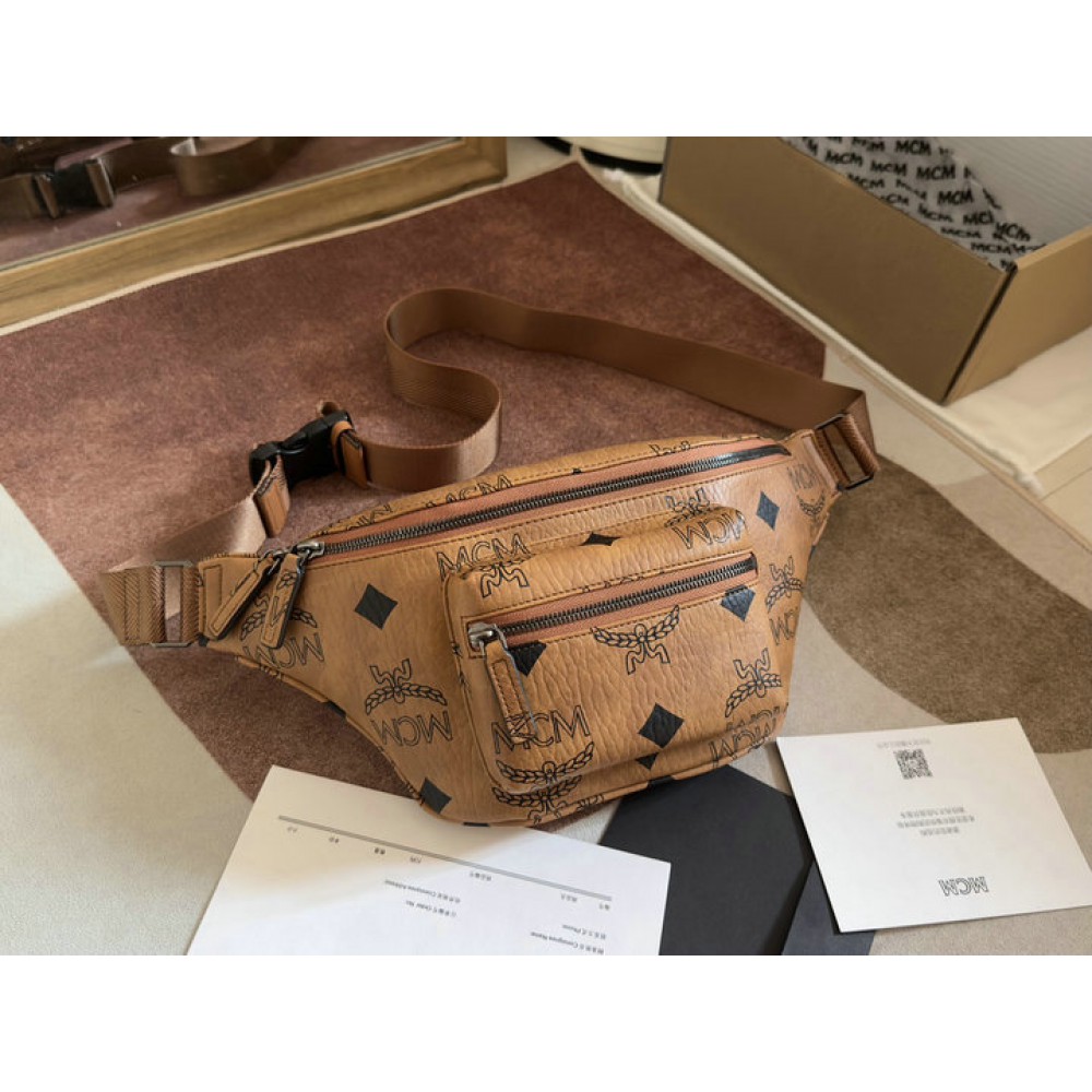 Mcm FURSTEN BELT BAG IN VISETOS 11.5 x 42.5 x 22.0 cm Bags