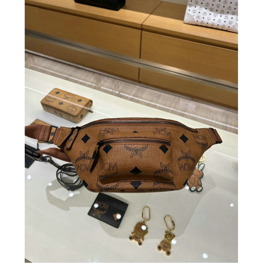 Mcm FURSTEN BELT BAG IN VISETOS 11.5 x 42.5 x 22.0 cm Bags