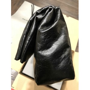 Balenciaga WOMEN'S MONACO MEDIUM CHAIN BAG IN BLACK silver Bags