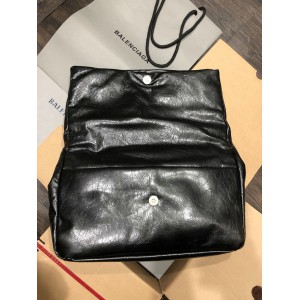 Balenciaga WOMEN'S MONACO MEDIUM CHAIN BAG IN BLACK silver Bags