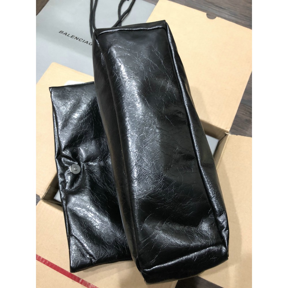 Balenciaga WOMEN'S MONACO MEDIUM CHAIN BAG IN BLACK silver Bags