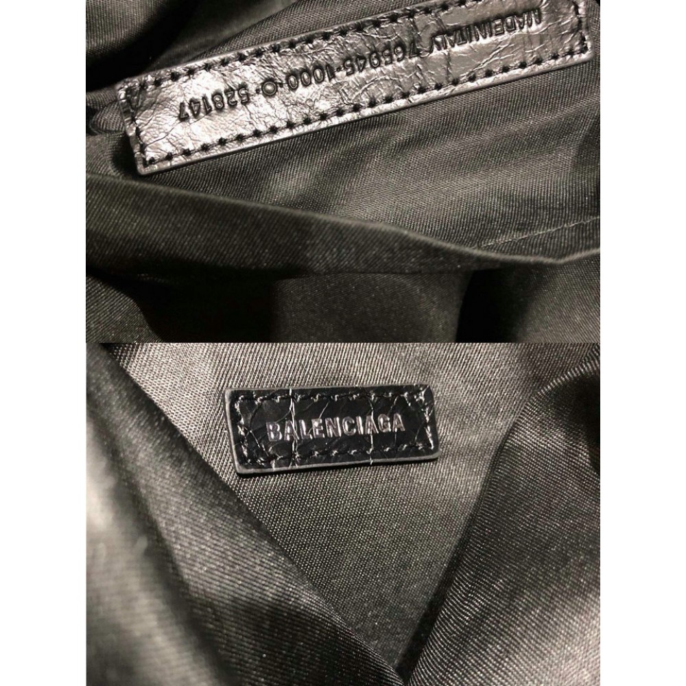 Balenciaga WOMEN'S MONACO MEDIUM CHAIN BAG IN BLACK silver Bags