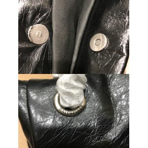 Balenciaga WOMEN'S MONACO MEDIUM CHAIN BAG IN BLACK silver Bags