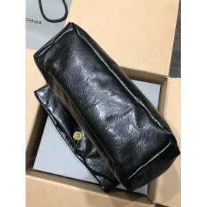 Balenciaga WOMEN'S MONACO MEDIUM CHAIN BAG IN BLACK gold Bags