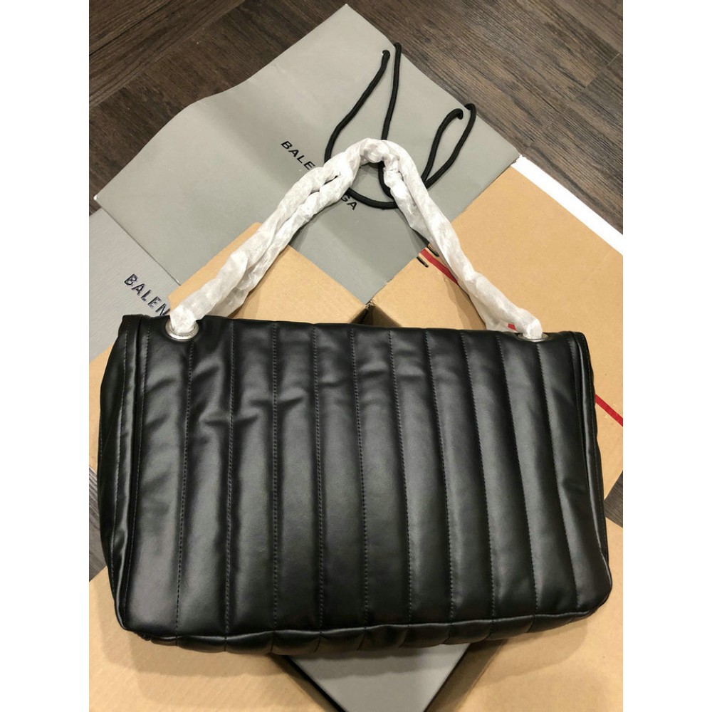 Balenciaga MONACO MEDIUM CHAIN BAG QUILTED IN black 32.5x22x9.9cm Bags