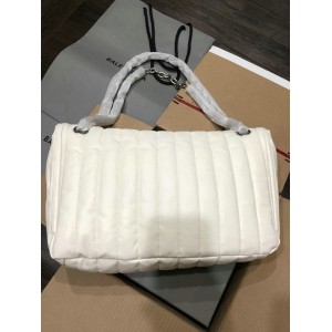 Balenciaga MONACO MEDIUM CHAIN BAG QUILTED IN OFF WHITE 32.5x22x9.9cm Bags