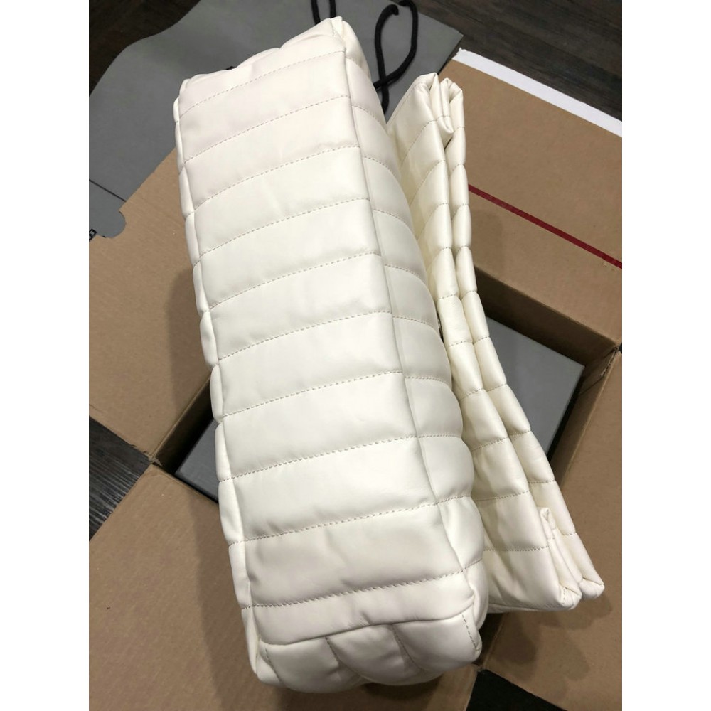 Balenciaga MONACO MEDIUM CHAIN BAG QUILTED IN OFF WHITE 32.5x22x9.9cm Bags