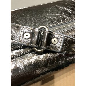 Balenciaga LE CAGOLE SMALL SLING BAG IN METALLIZED IN SILVER 30x 14 x 4.5cm Bags