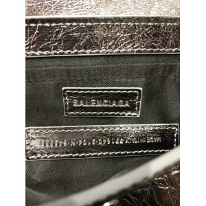 Balenciaga LE CAGOLE SMALL SLING BAG IN METALLIZED IN SILVER 30x 14 x 4.5cm Bags