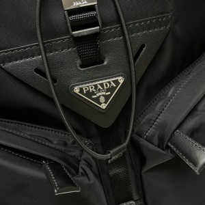 Prada Re-Nylon and leather backpack 38x42x18cm Bags