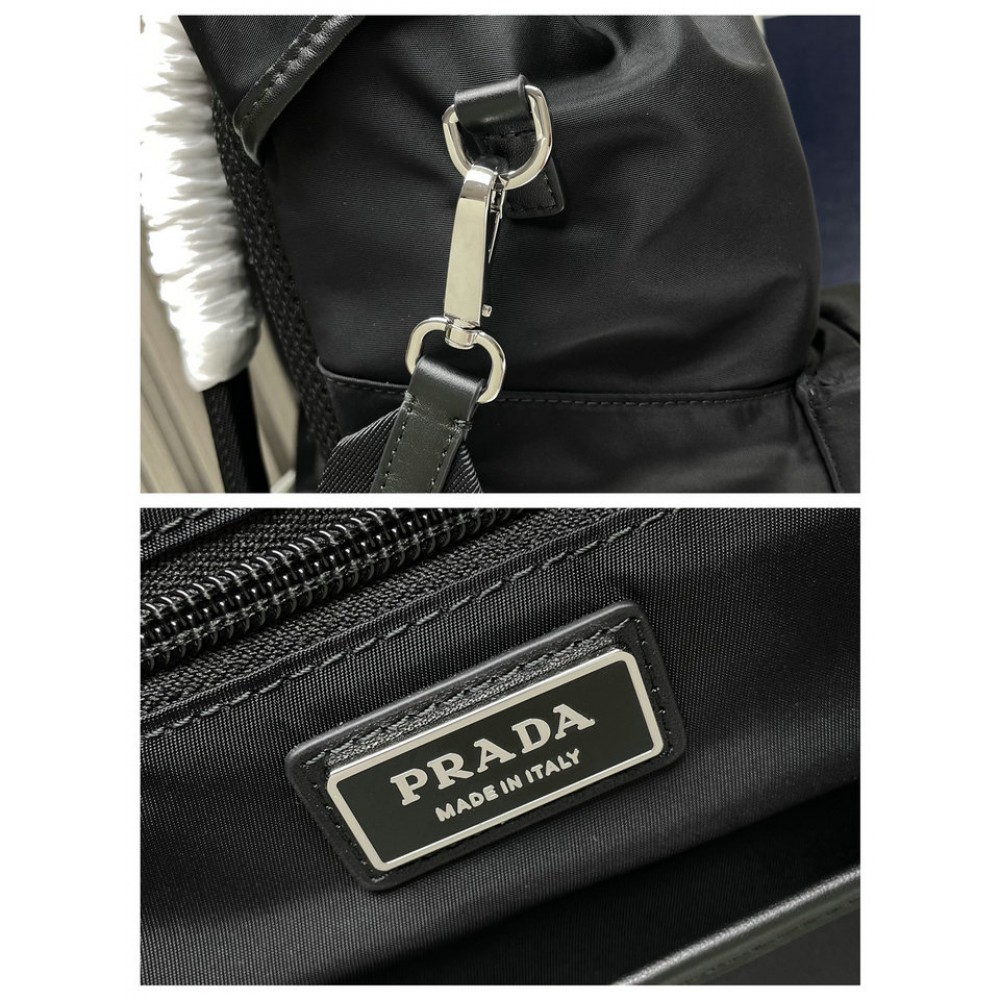Prada Re-Nylon and leather backpack 38x42x18cm Bags
