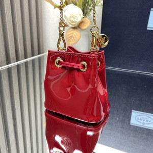 Prada Patent leather mini-pouch 9x9x6cm 1NR016 Bags