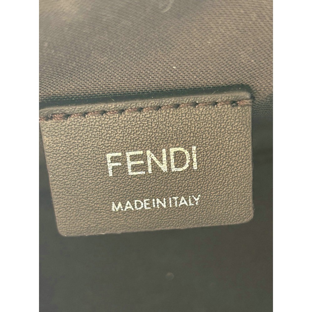 Fendi First Small Silver leather bag with crystal FF motif 26x9.5x18cm Bags