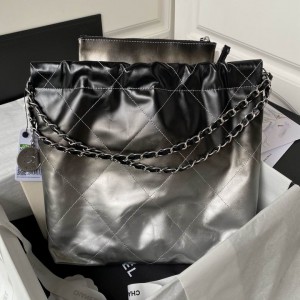 Chanel22 35x37x7cm silver black Bags