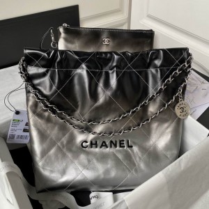 Chanel22 35x37x7cm silver black Bags