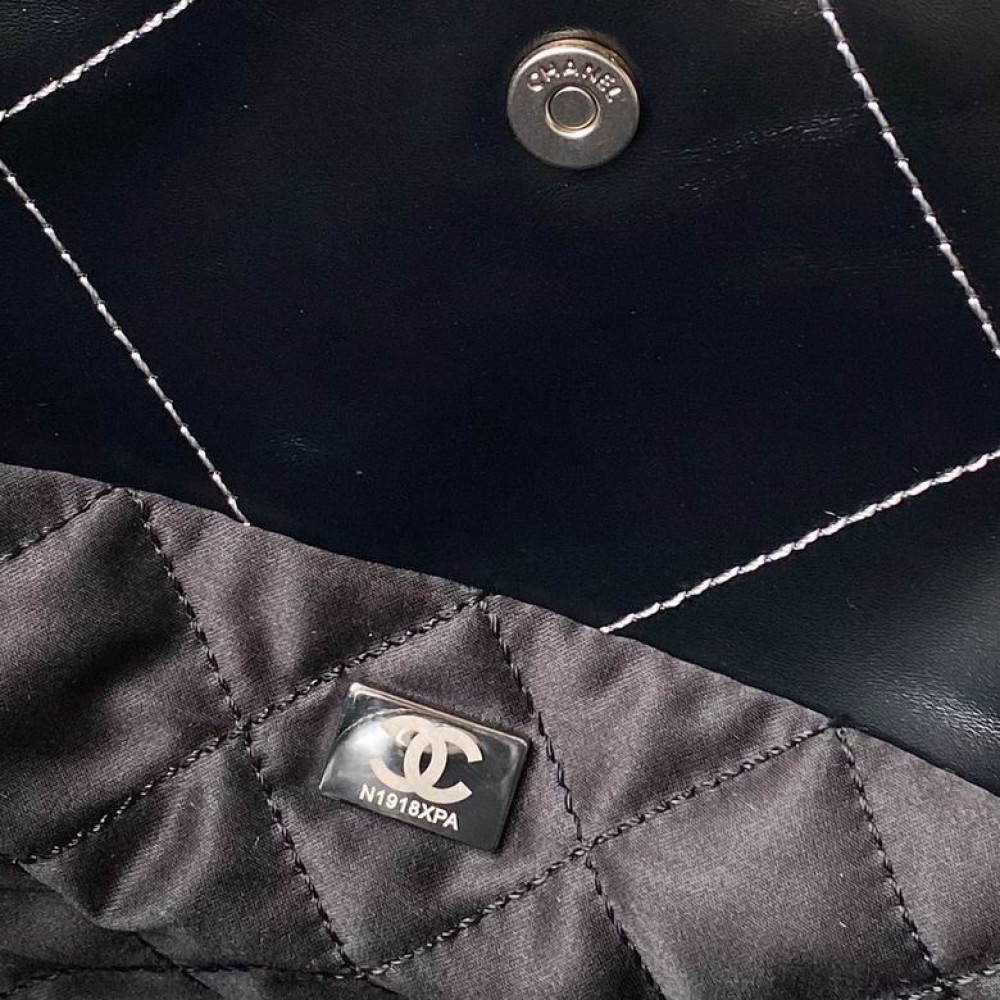 Chanel22 35x37x7cm silver black Bags