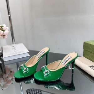 Gucci high heel 9.5cm 36-42 green glossy Shoes