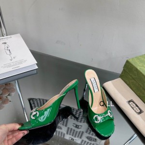 Gucci high heel 9.5cm 36-42 green glossy Shoes