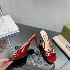 Gucci high heel 9.5cm 36-42 red glossy Shoes