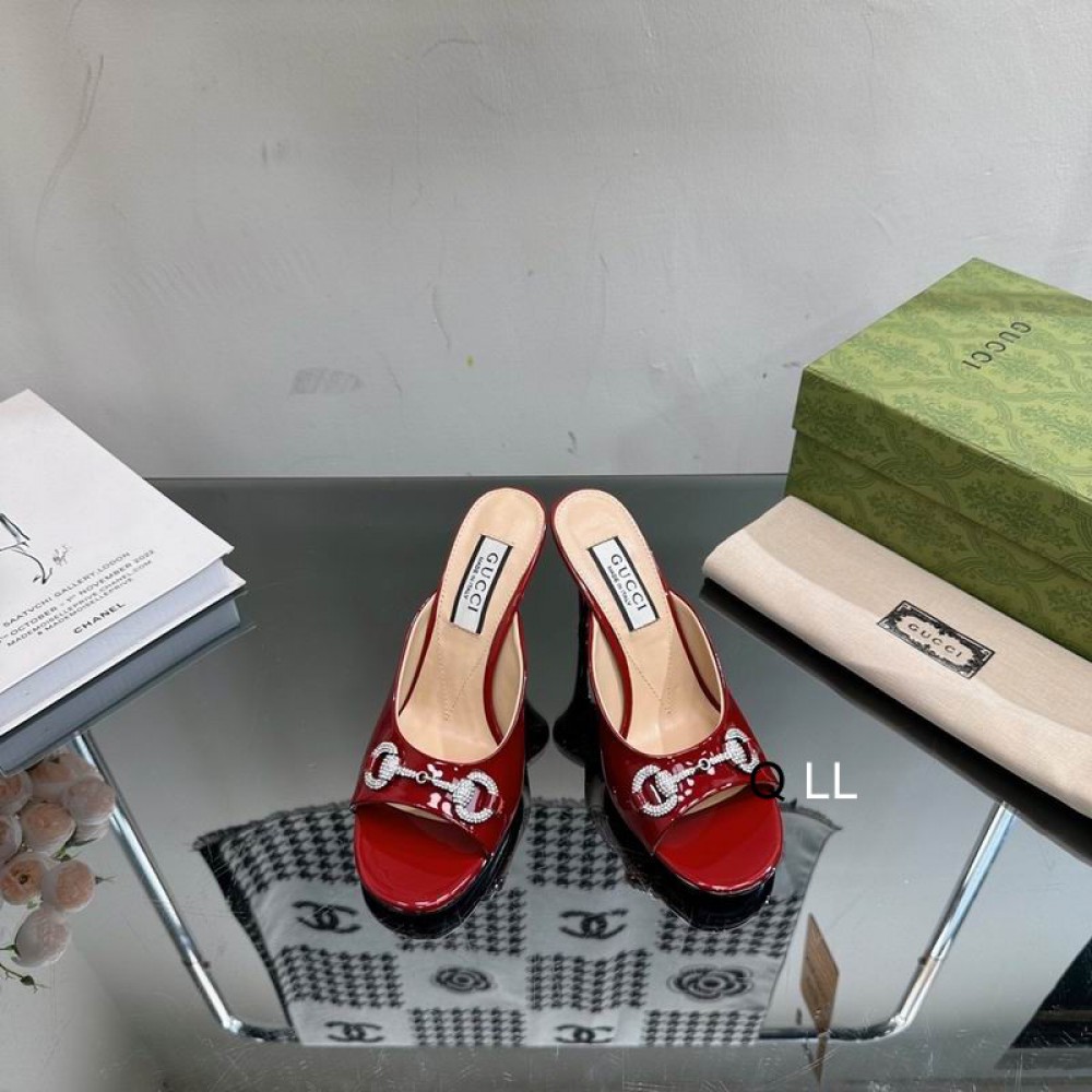 Gucci high heel 9.5cm 36-42 red glossy Shoes