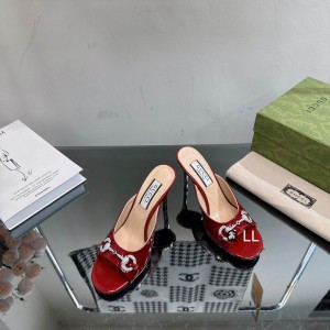 Gucci high heel 9.5cm 36-42 red glossy Shoes