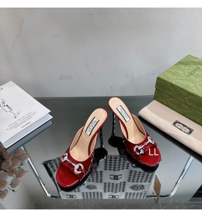 Gucci high heel 9.5cm 36-42 red glossy