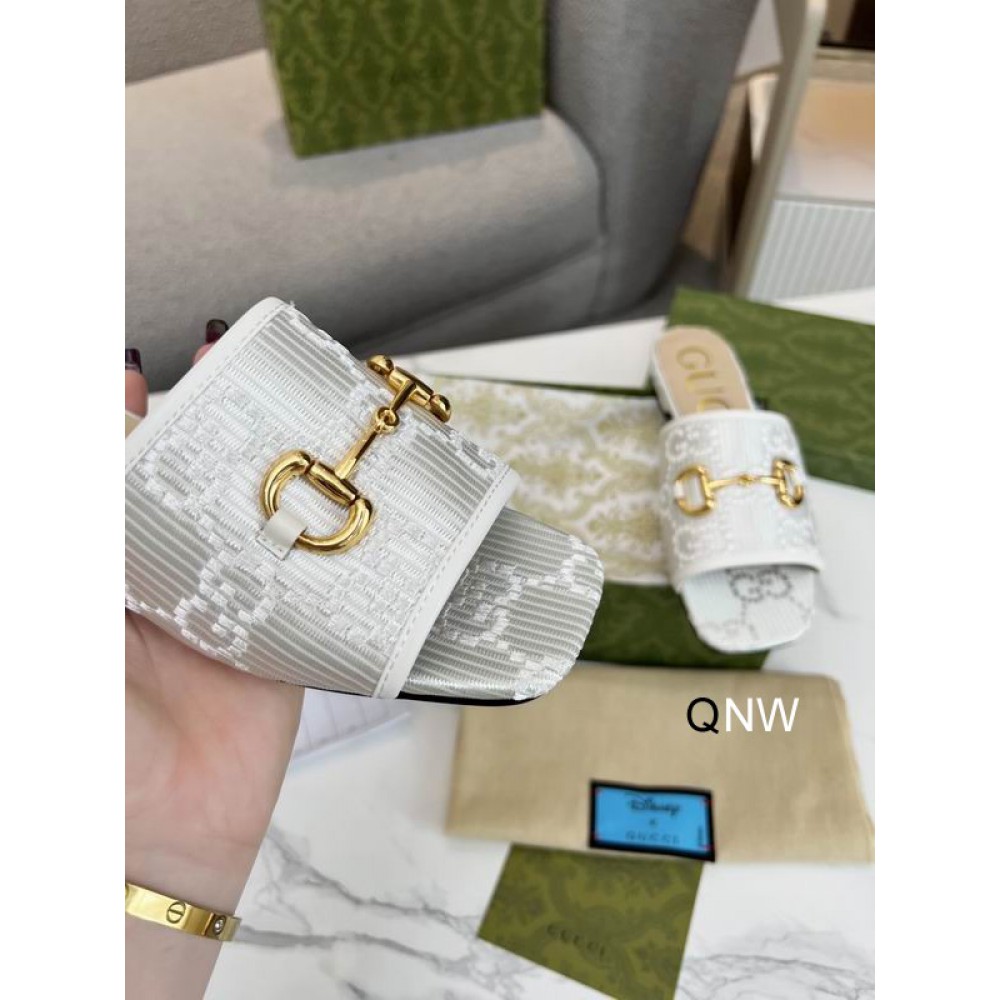 Gucci slides horsebit 36-42 white Shoes