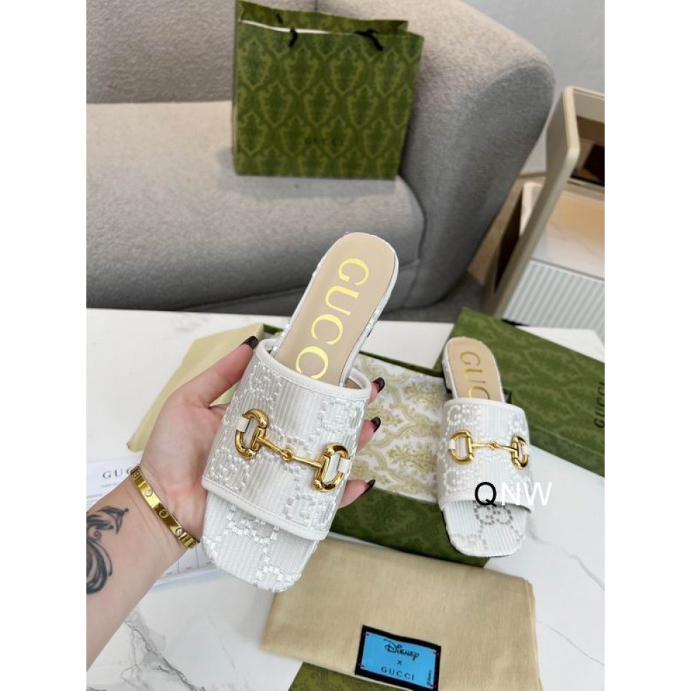 Gucci slides horsebit 36-42 white Shoes
