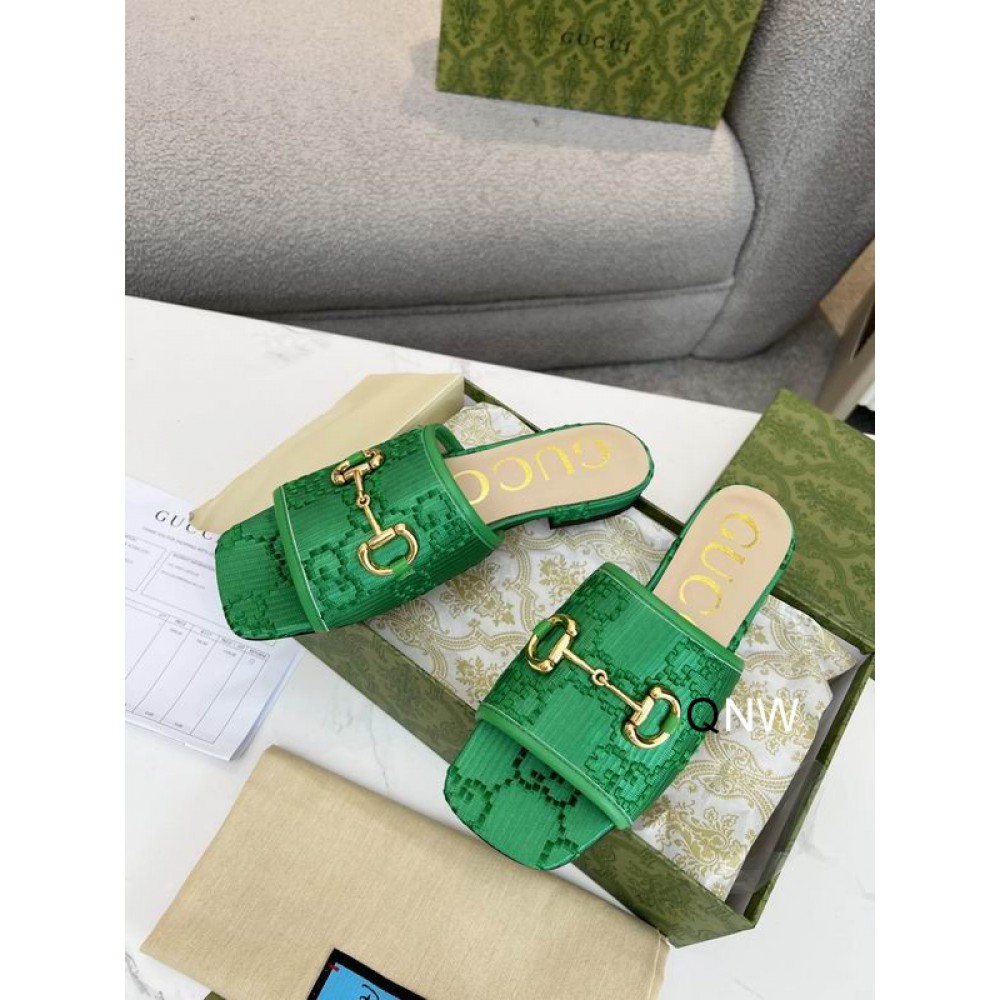 Gucci slides horsebit 36-42 green Shoes