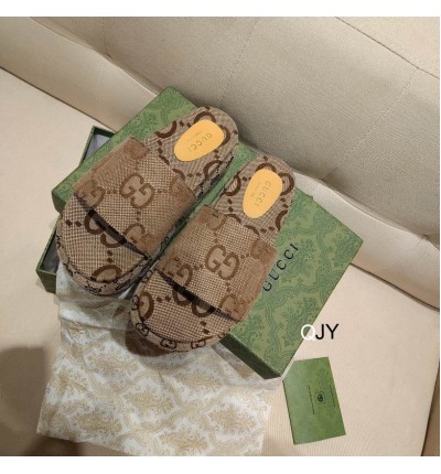 Gucci GG Maxi canvas platform slides 36-44