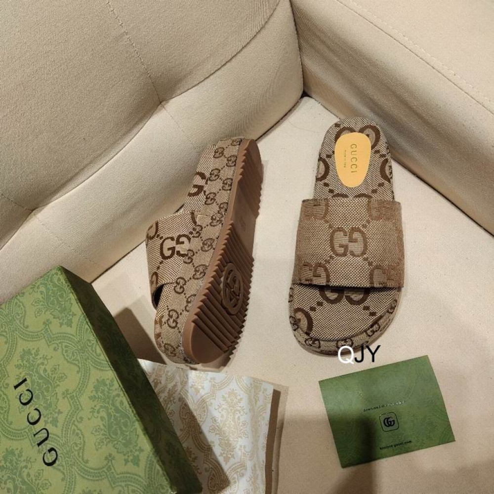 Gucci GG Maxi canvas platform slides 36-44 Shoes