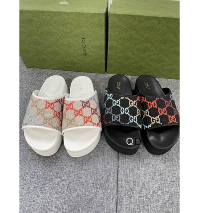 Gucci GG canvas platform slides 36-44