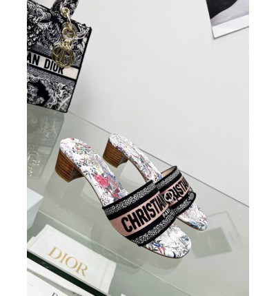 Dior D way heeled slide 3.5cm