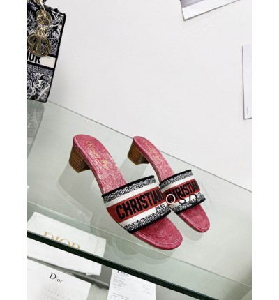 Dior D way heeled slide 3.5cm