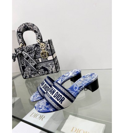 Dior D way heeled slide 3.5cm