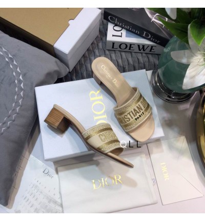 Dior D way heeled slide 3.5cm