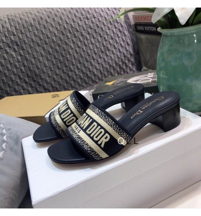 Dior D way heeled slide 3.5cm