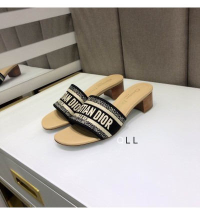 Dior D way heeled slide 3.5cm