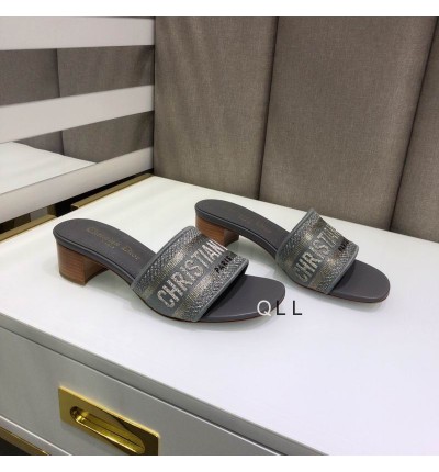 Dior D way heeled slide 3.5cm