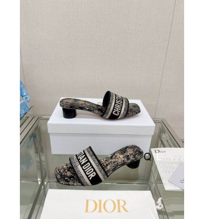 Dior D way heeled slide 3.5cm