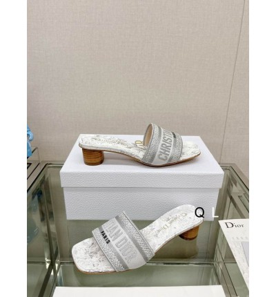 Dior D way heeled slide 3.5cm