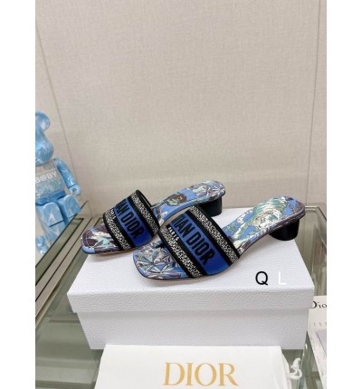 Dior D way heeled slide 3.5cm