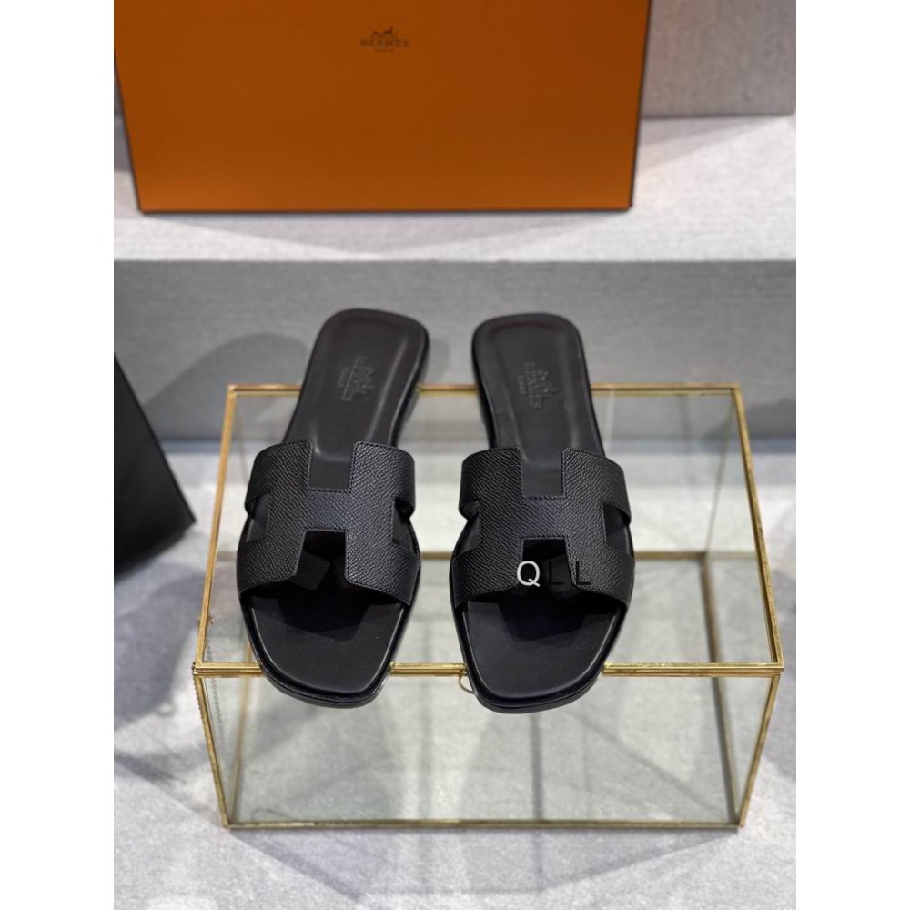 Hermes slides epsom leather 36-42 oran black Shoes