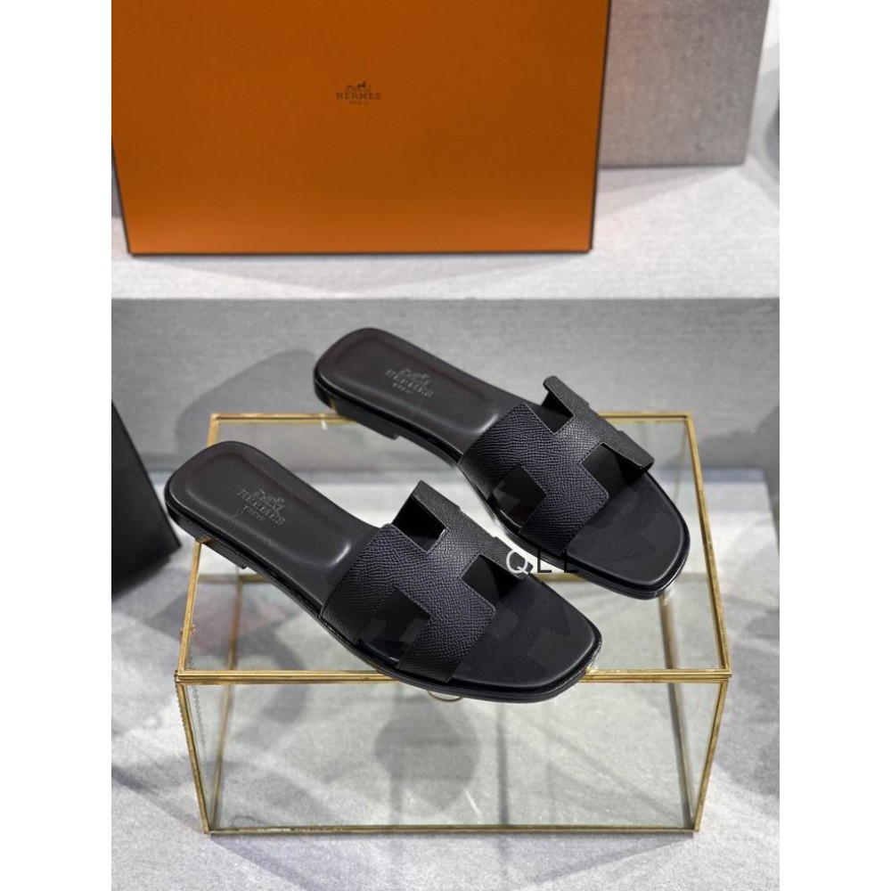 Hermes slides epsom leather 36-42 oran black Shoes