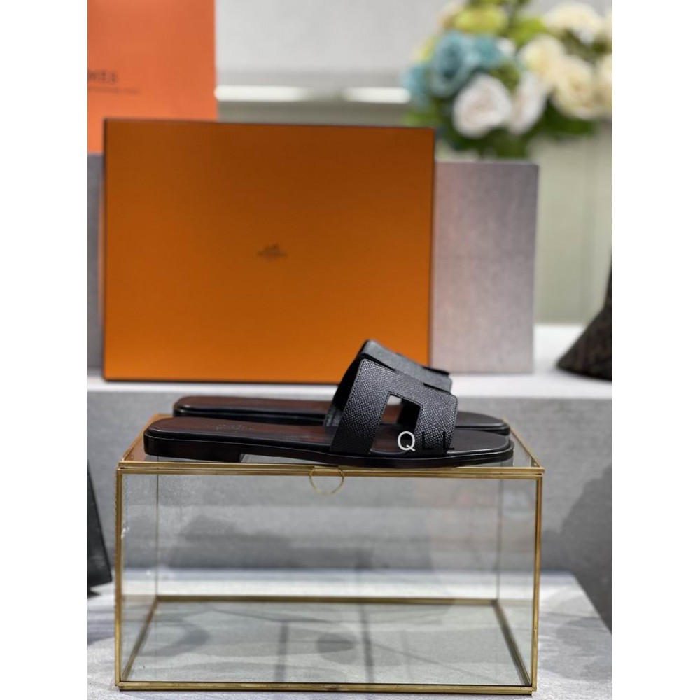 Hermes slides epsom leather 36-42 oran black Shoes