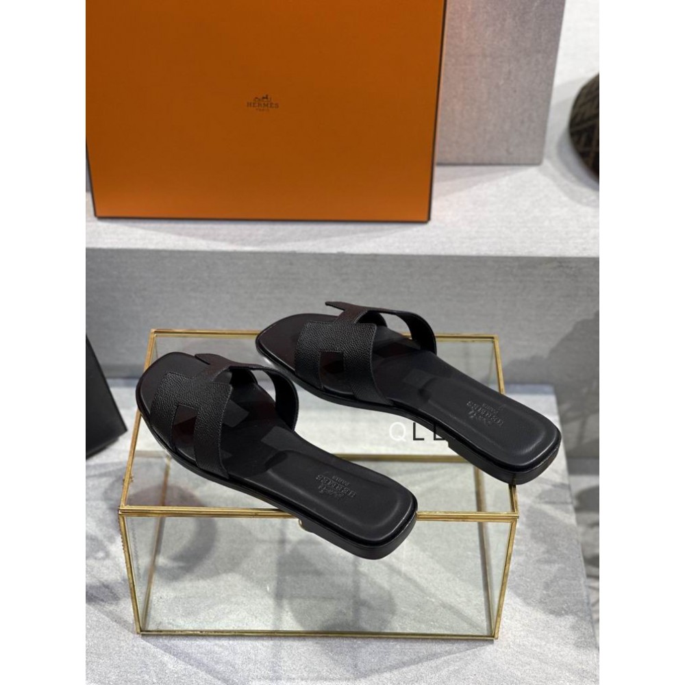 Hermes slides epsom leather 36-42 oran black Shoes